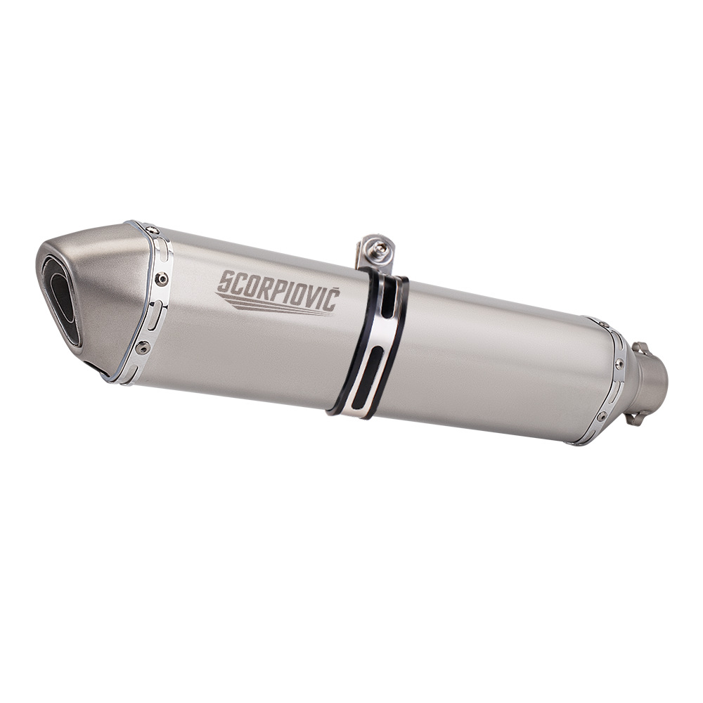 Small hexagonal stainless steel exhaust pipe tail section motorcycle modification is suitable for 51MM diameter universal non-destructive installation