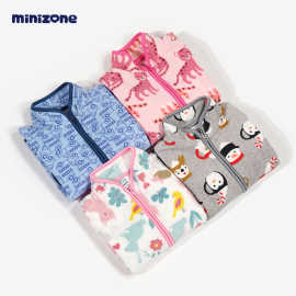 minizone儿童摇粒绒外套秋冬男女双面珊瑚绒户外保暖上衣童装潮