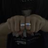 Japan and South Korea elemexsu niche love luminous ring bidded can adjust the couple a pair of rings to give girlfriends