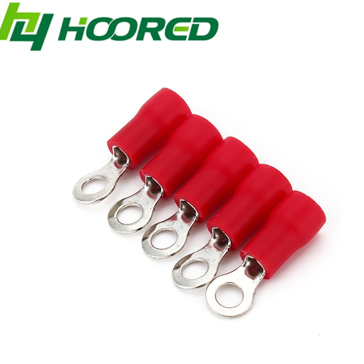 低价RV1.25-8冷压端子RV圆形接线鼻线耳带绝缘 RV预绝缘冷压端子