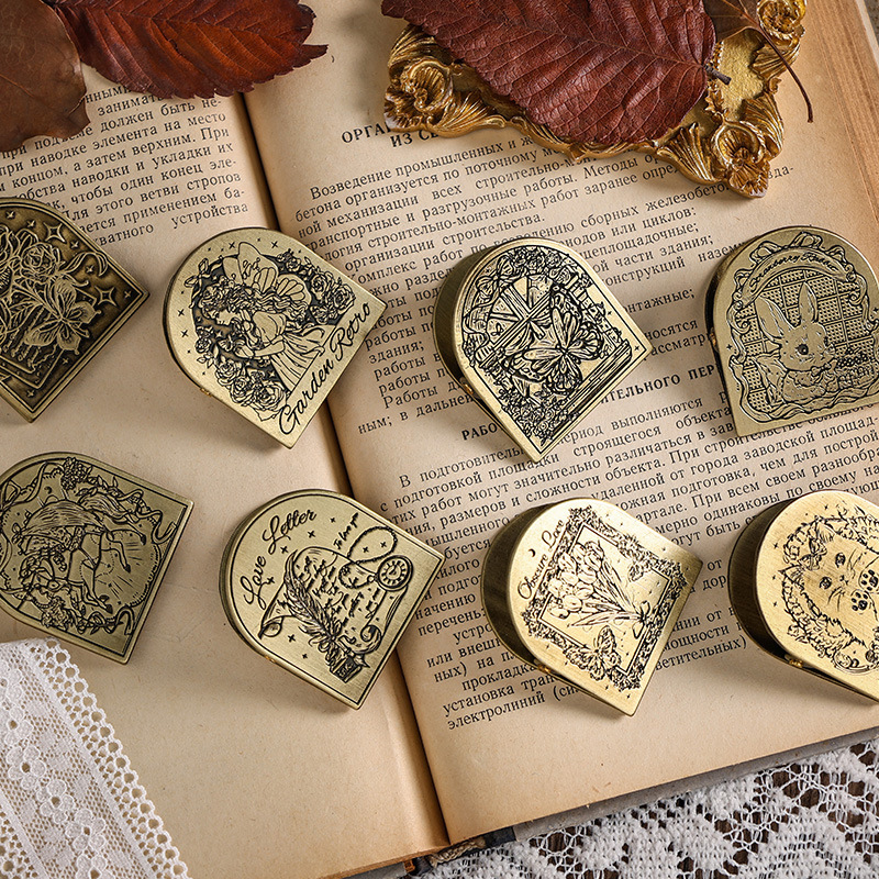 Estrellas y morino abrazadera de metal retro abrazadera de contabilidad de mano abrazadera de papelería diy abrazadera de cobre de boca ancha carpeta