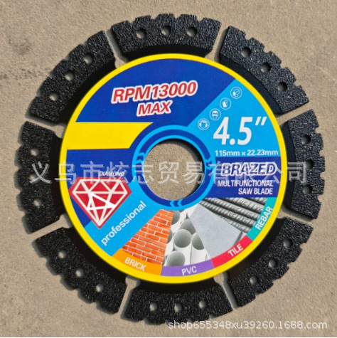 Cross-border inglés negro corte de hierro rey hoja de corte de metal acero inoxidable aleación de metal hoja de sierra ultrafina muela de diamante