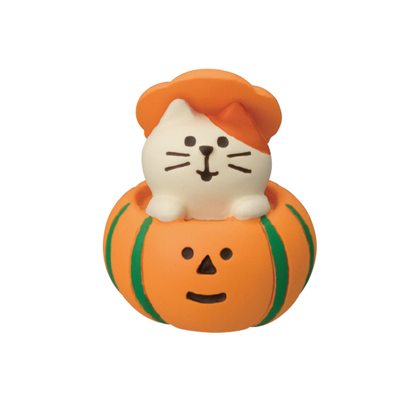 호박 냄비 흰 고양이