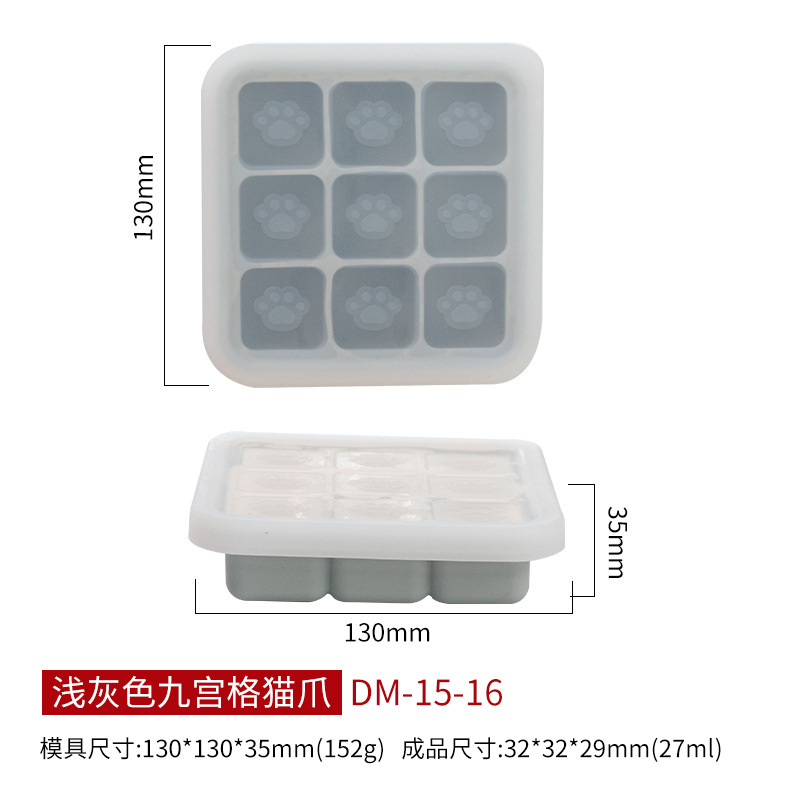 Sanxin garra bandeja de hielo Dispositivo de almacenamiento de hielo de silicona multifunción jalea suplemento alimenticio pastel al vapor caja de silicona procesamiento personalización
