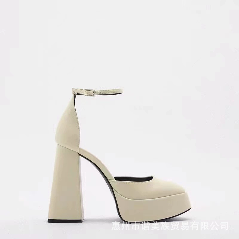 Balan Barbie Shoes новые женские ботинки осенью толстый каблук высокий каблук водостойкий Тайчунг айр Maryzhen одноточка