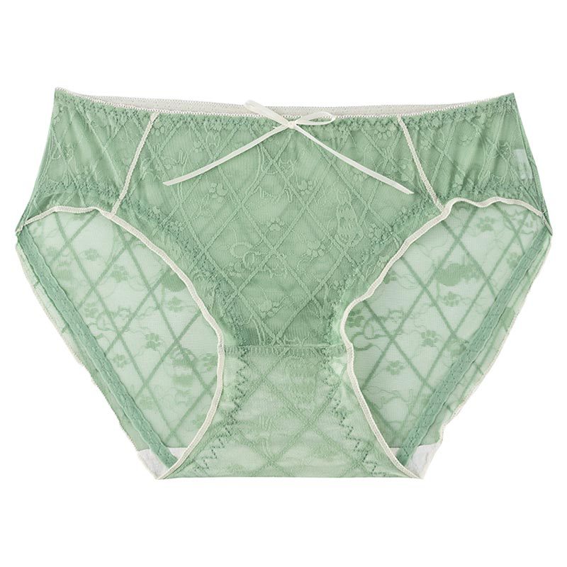 Bragas de encaje para mujer sexy algodón puro antibacteriano entrepierna delgada pura niña calzoncillos de seda de hielo calzoncillos sin costuras mujeres verano