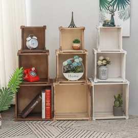 复古木箱木框箱木条箱收纳陈列超市展示木框装饰木箱子长方形批发