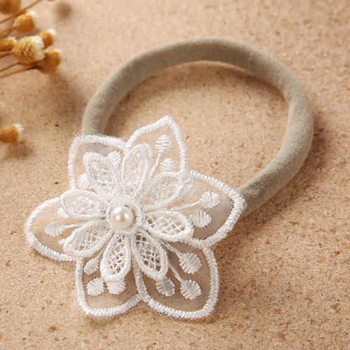 Cross-border Children's Fabric Hair Accessories Handmade DIY Bow Hairband Spring Festival Style 5-Piece Set Baby Headband Set with Unicorn Design