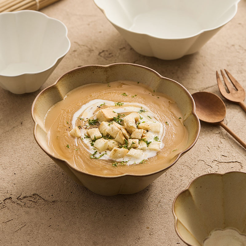 Tazo de arroz de cerámica japonesa retrógrada, tazón de fideos de sopa, sabor de alta calidad, ensalada de frutas caseras, tazón de avena exquisito