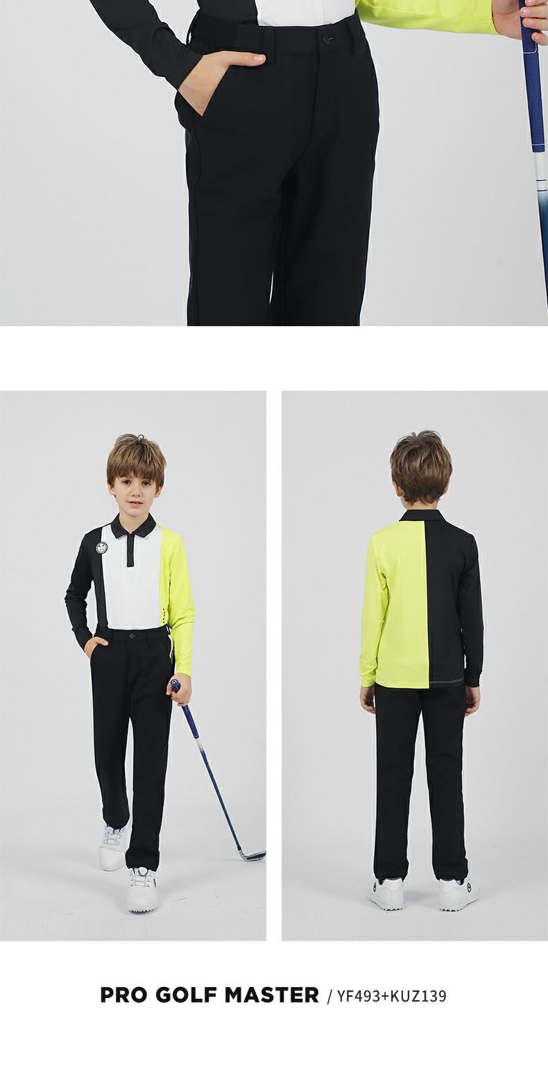 Áo thun dài tay golf trẻ em PGM – chất liệu polyester co giãn, ấm áp, thoải mái — YF493-màu xanh nhạt, YF493-màu xanh lá cây, YF493-màu đỏ chi tiết 9