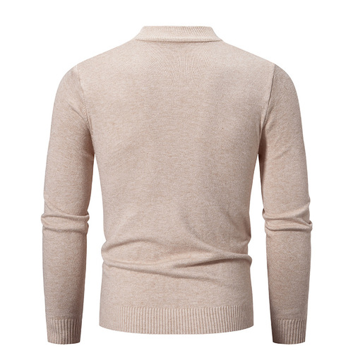 Men's Semi-High Collar Sweater Spring and Autumn Thin Version Sweater