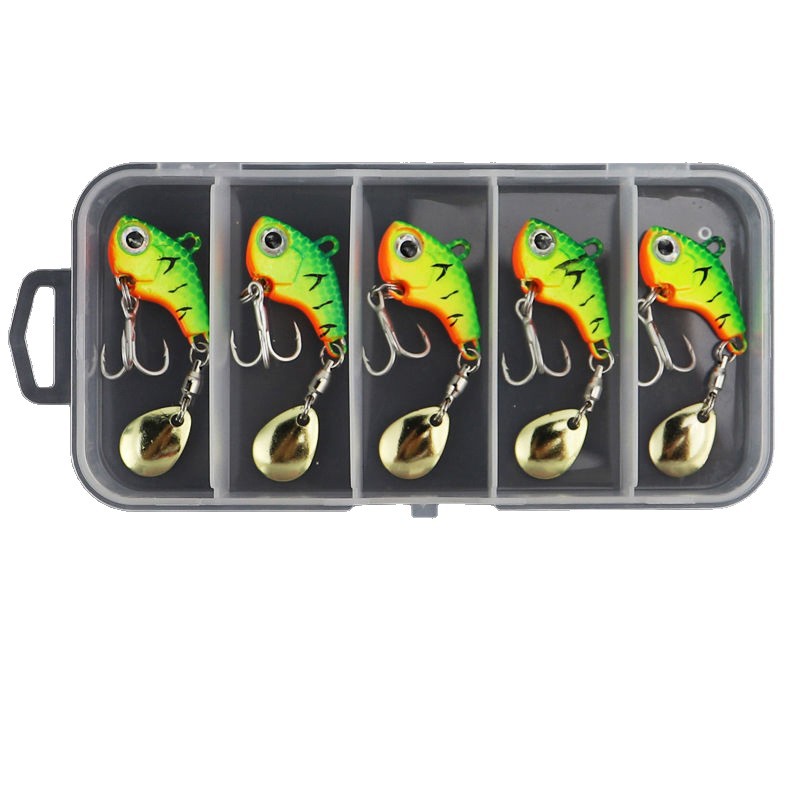 Luya bait rotating sequins vibration small whirlwind VIB bait box metal sea fishing freshwater bait bait fishing equipment 5