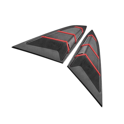 Front Fog Lamp Eyebrow Tail — Other Automotive Exterior Supplies - blinds-carbon-fiber-red-edge