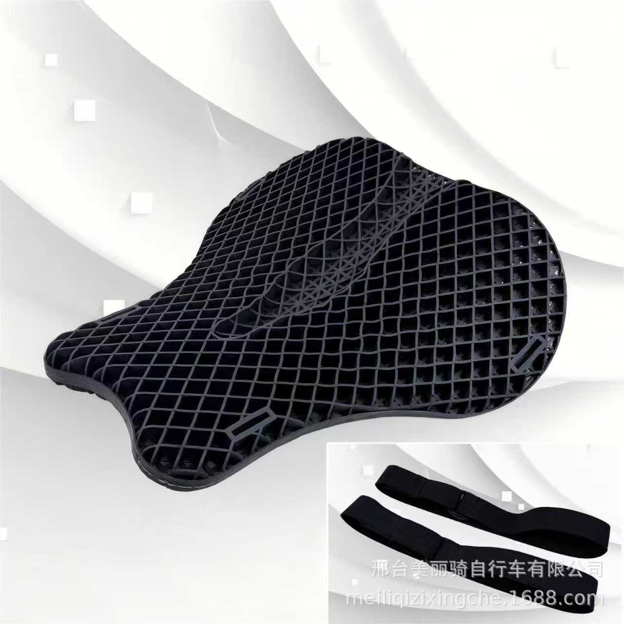 Gel Motorcycle Seat Cushion Honeycomb Waterproof Slip-Resistant Breathable Universal Electric Vehicle Seat Cushion Tpe Soft Rubber Shock-Absorbing Mesh Pad