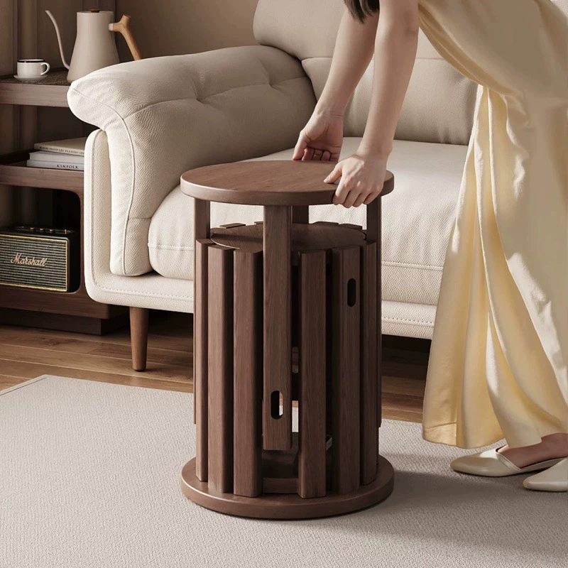 Табуреты из массива дерева можно штабелировать, круглый комбинированный табурет, низкий табурет, домашний обеденный стол, скамейка, запасной штабелируемый забавный универсальный стул на роликах