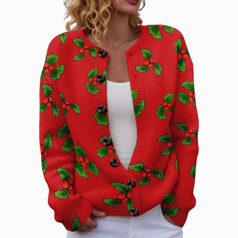 Zzz-Yk1-Christmas Sweater 3D Printed Cardigan Long-Sleeved Export Holiday Hot-Selling Style Zzz-Yk1-Christmas Sweater 3D Printed Cardigan Long-Sleeved Export Holiday Hot-Selling Style