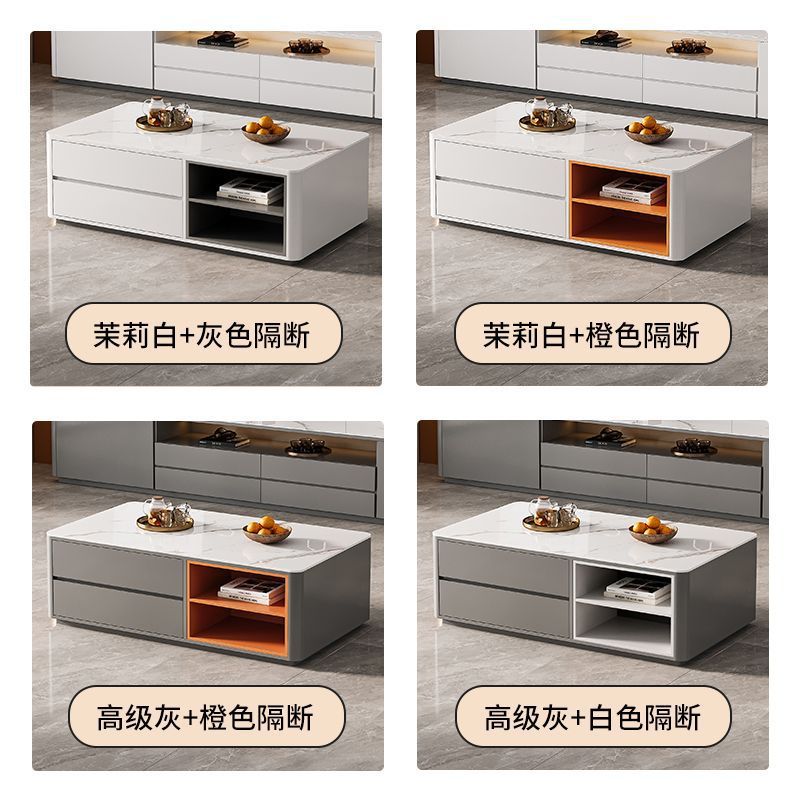 無垢材スレートテレビキャビネットリビングルームホームモダンシンプルハイキャビネット小さなアパートフロアテレビキャビネットコーヒーテーブル組み合わせ