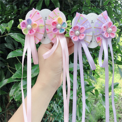 Retro hanfu headdress flower hairpin secondary kimono deserve to act the role of Japanese kimono yukata headdress flower children dance to the clamp