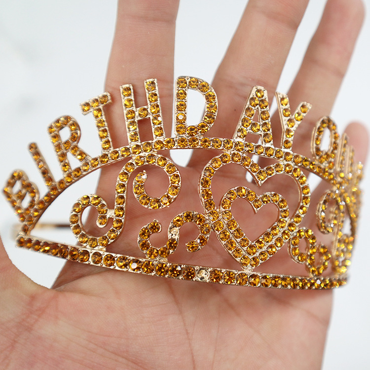 Venta caliente europea y americana reina corona tocado de alta gama fiesta cumpleaños princesa corona Boda nupcial corona accesorios para el cabello al por mayor