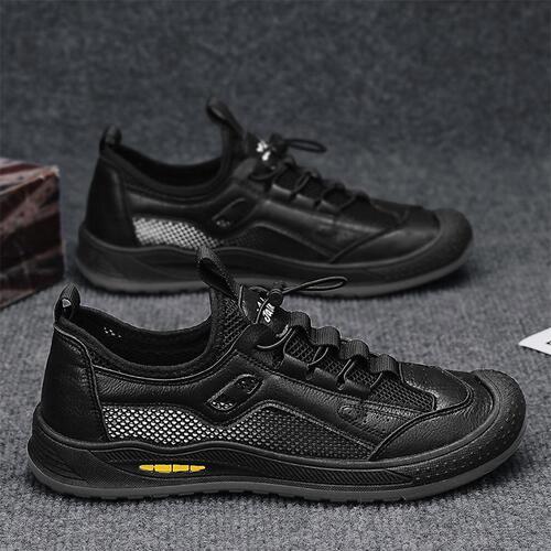 One-Pedal Men's Summer New Breathable Thin Mesh Hole Sports Shoes for Men Casual Versatile Fashion Men's Shoes