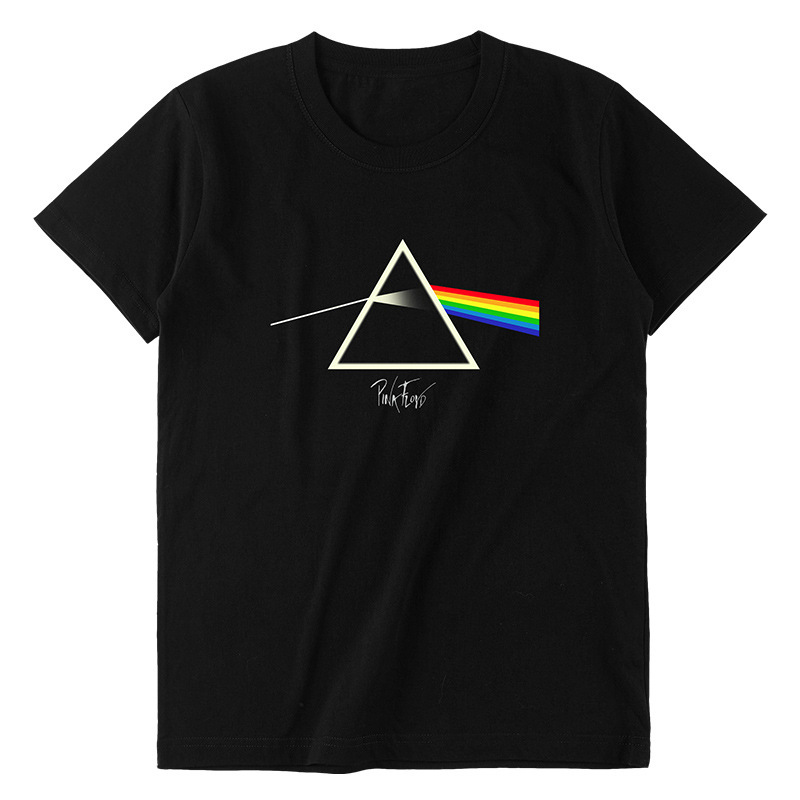 British Rock Band Pink Floyd Print Short-sleeved T-shirt Summer Music for Men and Women Pink Floyd