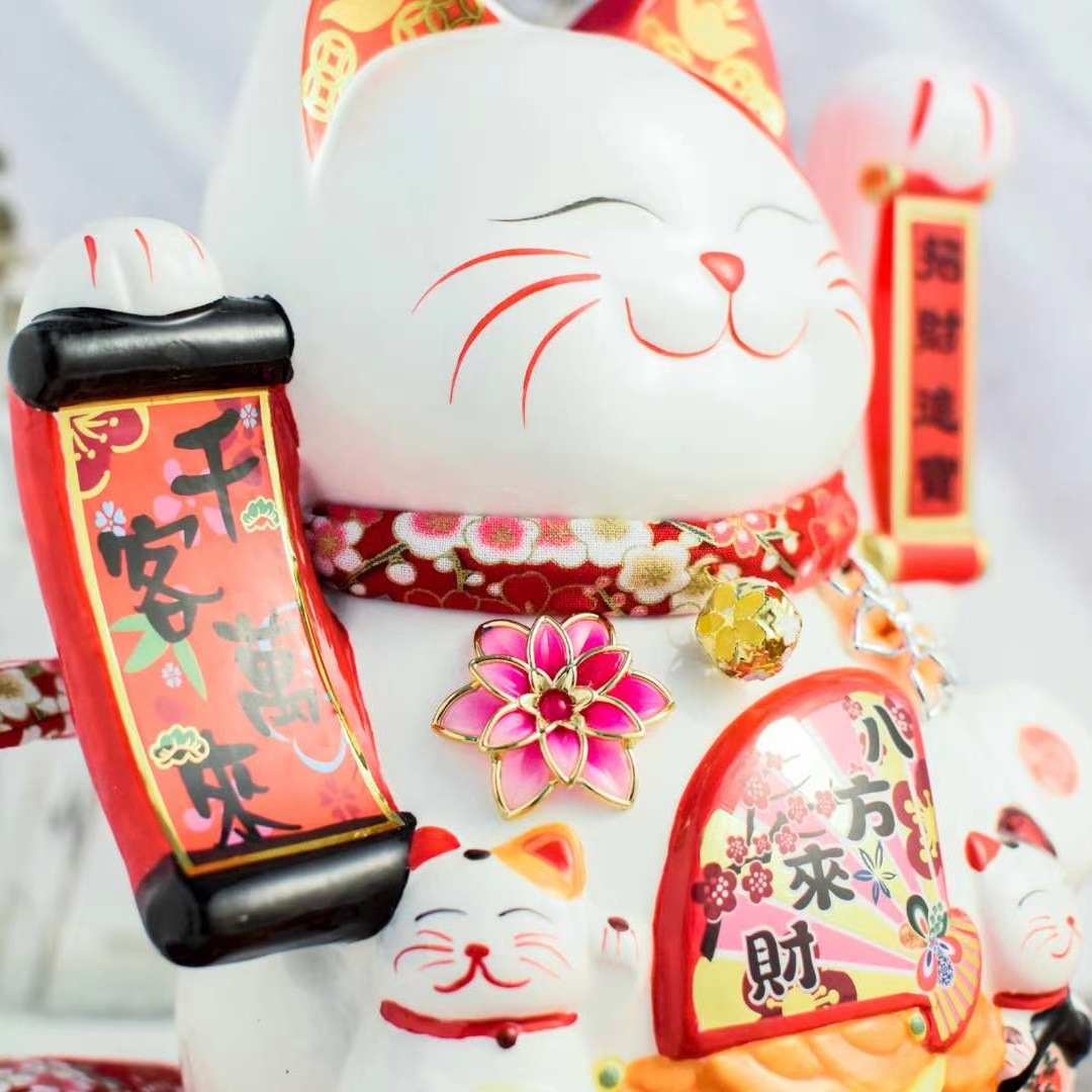 Creativo de estilo japonés fortuna gato de dibujos animados recepción fortuna artesanía apertura decoración regalo de oficina image 3