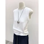 圆领夏季打底无袖背心