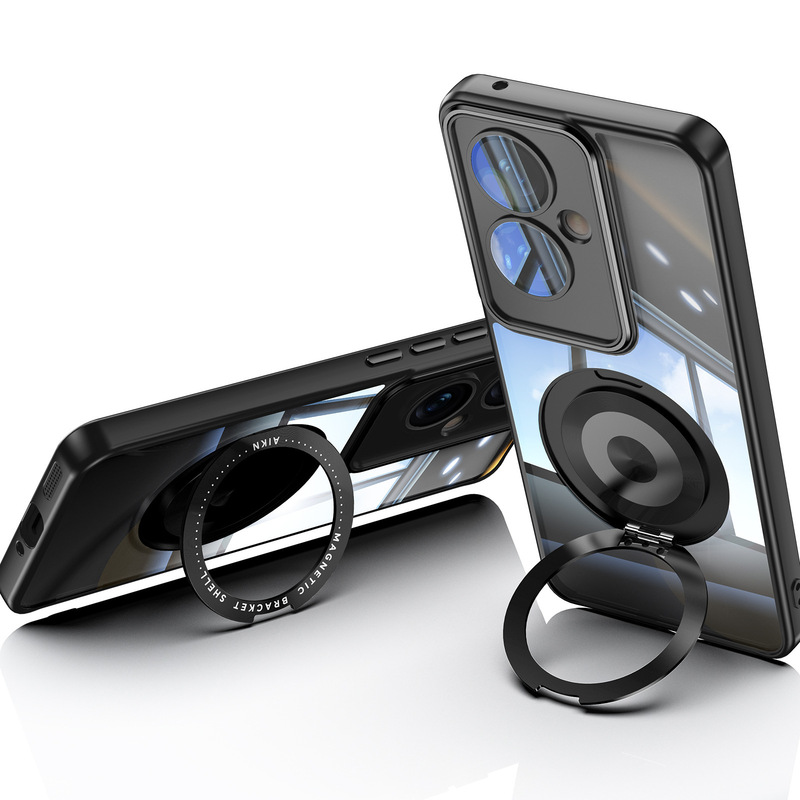 For OPPO Reno11A Japanese Mobile Phone Case 11F Tick-tock 360 Bracket Wireless Charging Magnetic Protection Case New