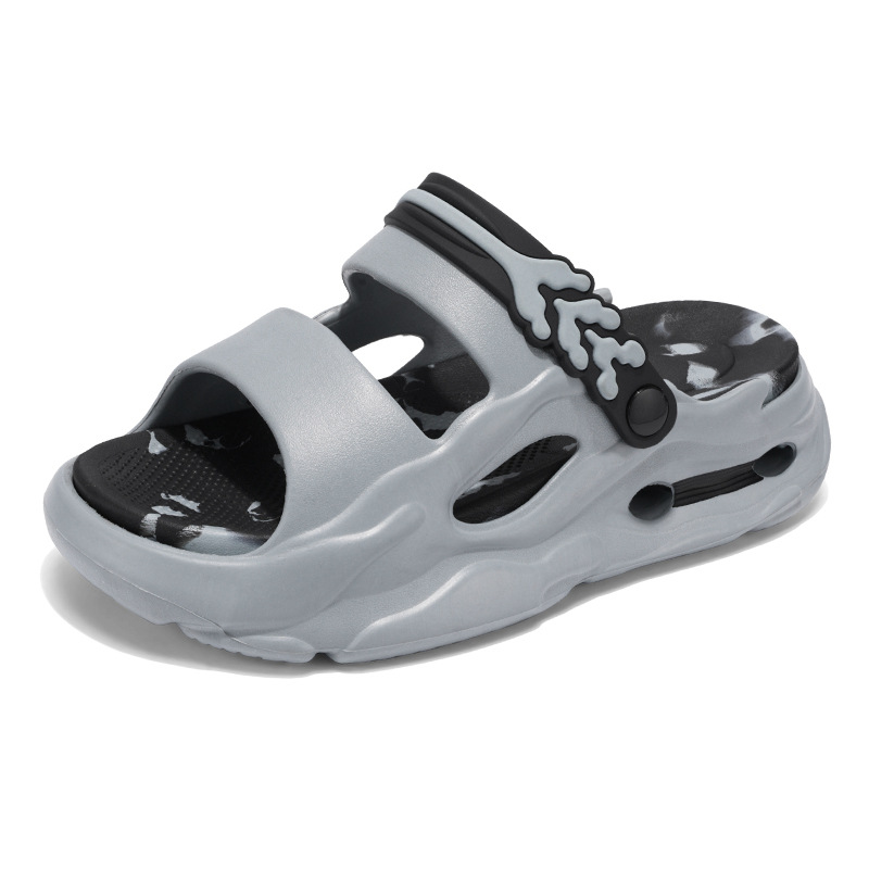 Verano Eva pareja zapatillas de soleas gruesas de color combinado antideslizantes zapatillas de hombre y mujer al aire libre dos zapatos de playa de altura image 8