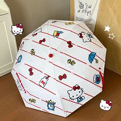 スポット卸売り自動傘女晴雨両用高颜値折り畳み日傘日焼け止めアニメかわいい日除け傘