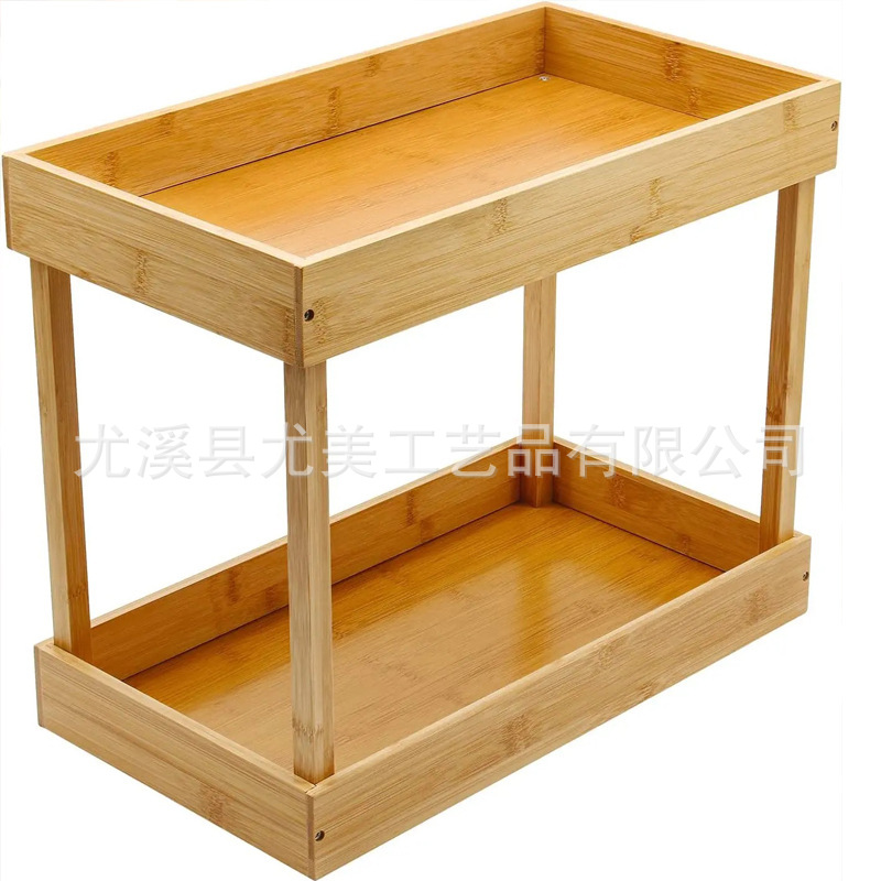 Estante de escritorio Estante de almacenamiento de escritorio Estante de madera de libro de 2 capas Estante de transformación Estante de acabado Suministros de condimento