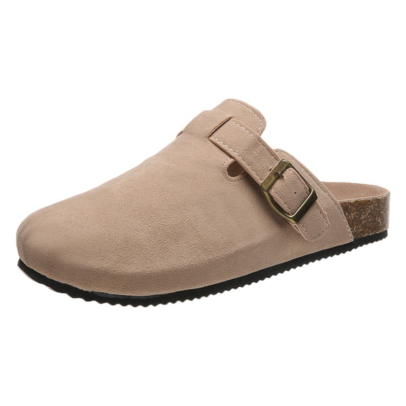 Zapatillas de punta cerrada pareja femenina zapatillas de corcho deseo transfronterizo más tamaño Comercio exterior zapatos romanos casual medias Zapatillas Zapatos perezosos moda