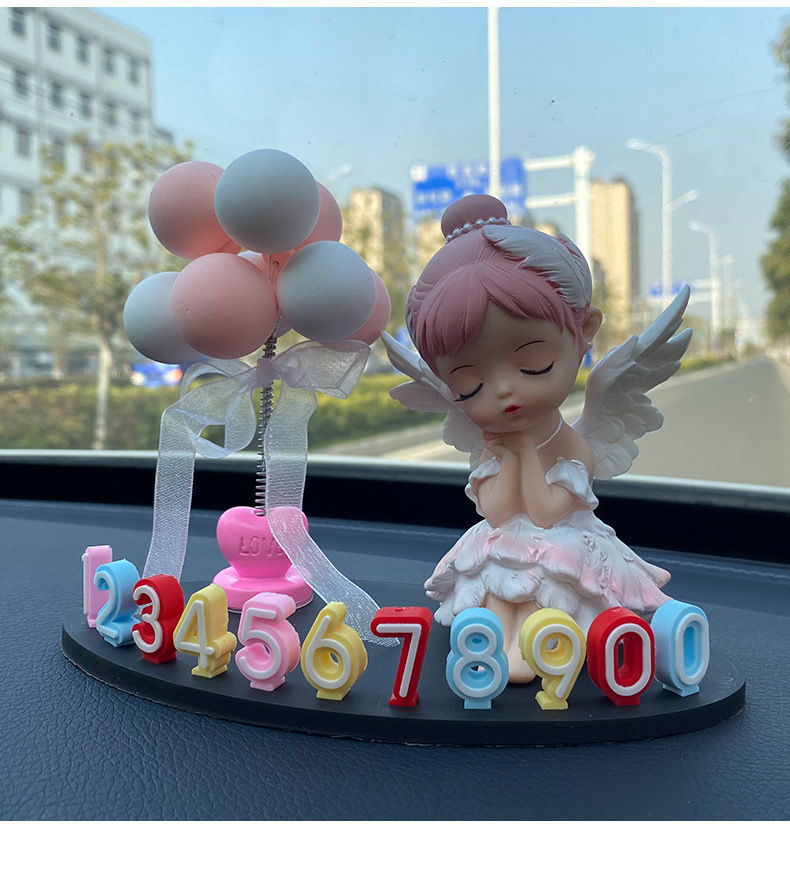 Car temporary parking car moving cartoon cute phone number plate car car moving card decoration supplies