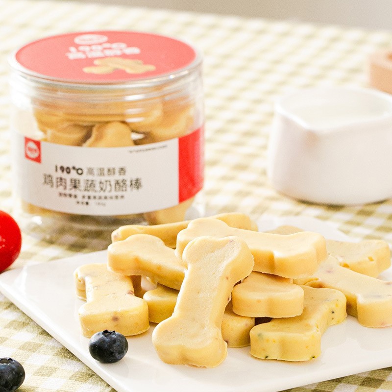 Queso de queso para perros y gatos, bocadillos para mascotas, galletas de entrenamiento, alimentos de recompensa, 180g enlatados al por mayor.