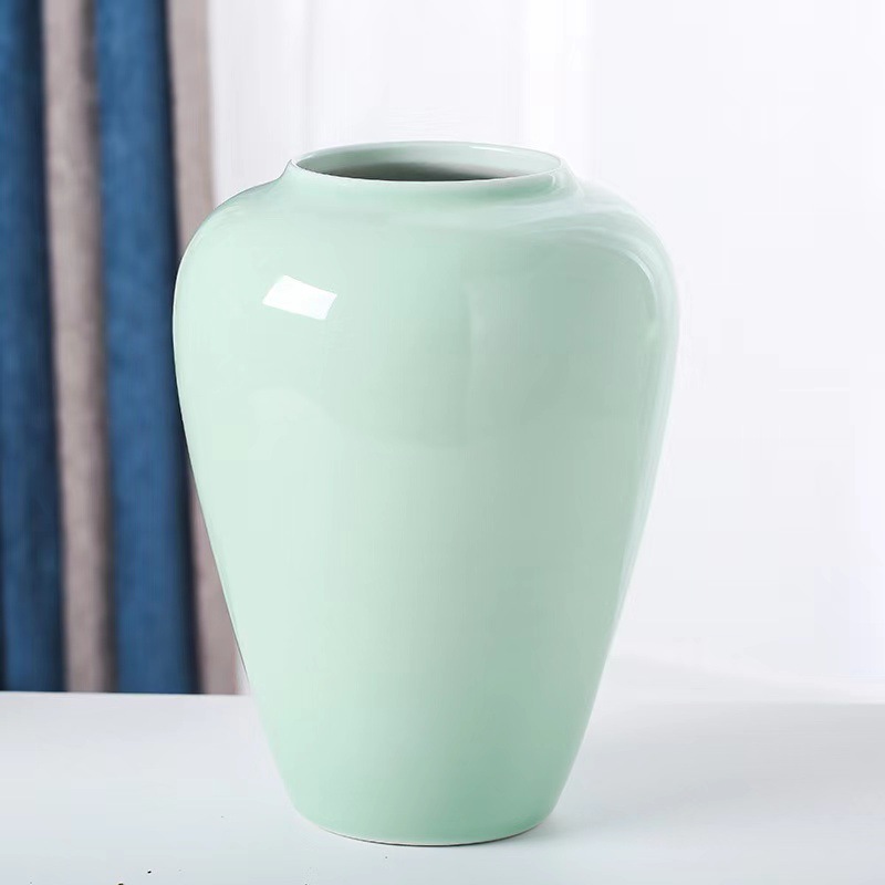 그림자 녹색 매체 높이 25cm 폭 16cm 구경 9cm
