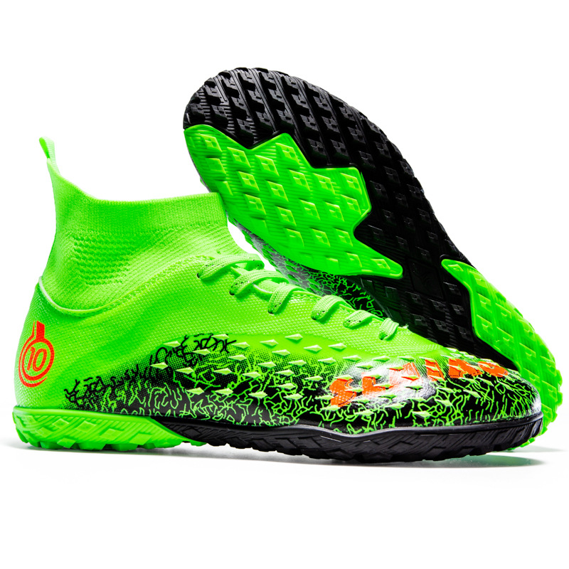 Botas de fútbol AG Long para hombre, para estudiantes, adultos, para exteriores, césped, competición, entrenamiento, con clavos rotos_voghion.com