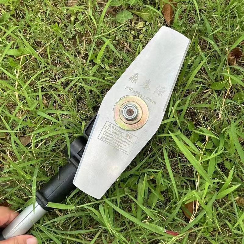 Lawn Mower Blade Diamond-Shaped Manganese Steel Thickened Blade Lithium Battery Brushless Straight Lawn Mower Weeder Grass Trimmer