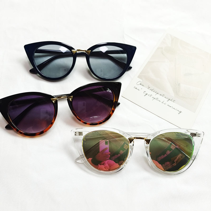 PC, UV400 Protection Lens Material Cat Eye Glasses Style Streetwear Geometric PC UV400 Protection Cat Eye Full Frame Women's Sunglasses