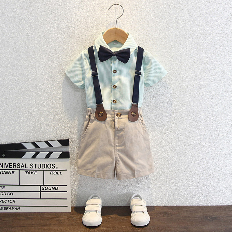 Boys' Suit Short-sleeved Suit Summer Host Flower Girl Dress Children's Primary School Student Chorus Six-day Performance Dress