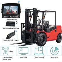 叉车前视摄像头车载无线7寸显示屏可控制待机激光带磁性