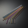 Eyn 304 stainless steel straw PVD titanium plating gold magic color multi -specification diameter thick thick smooth shrinkage gift