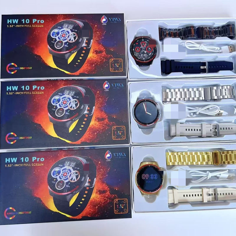 Hw10Pro Smart Watch Round Screen Bluetooth Call Heart Rate Exercise Step Counter Factory Cross-Border Hot Sale Bluetooth Version