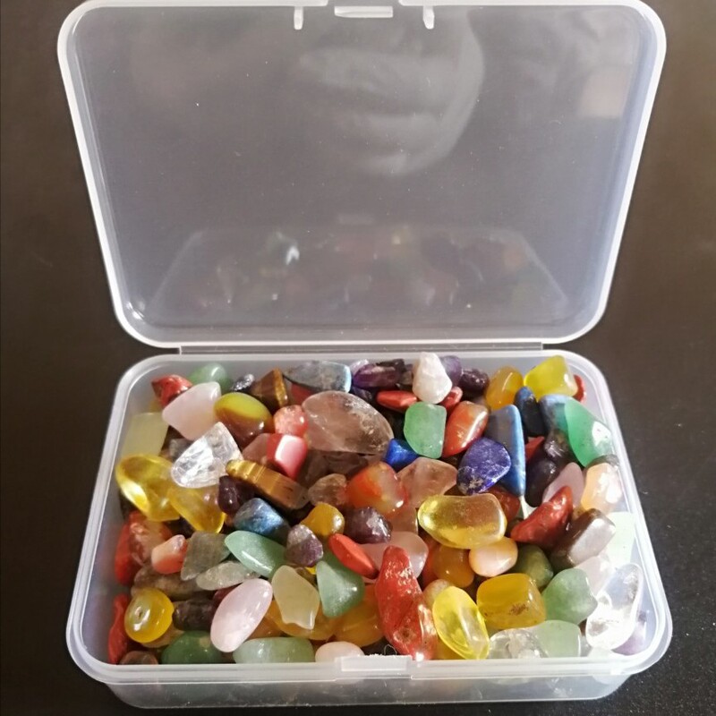 Natural crystal polished gravel multiple mixed color stone head factory wholesale crystal stone gravel color stone in stock