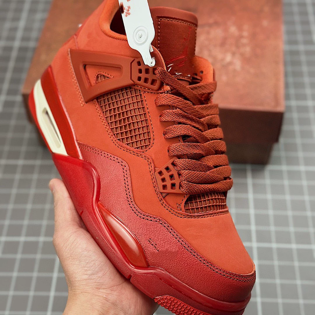 Фабрика трансграничных прямых поставок aj4 электрическая женщина желтая горячая лава Джо 4 мужские и женские баскетбольные кроссовки