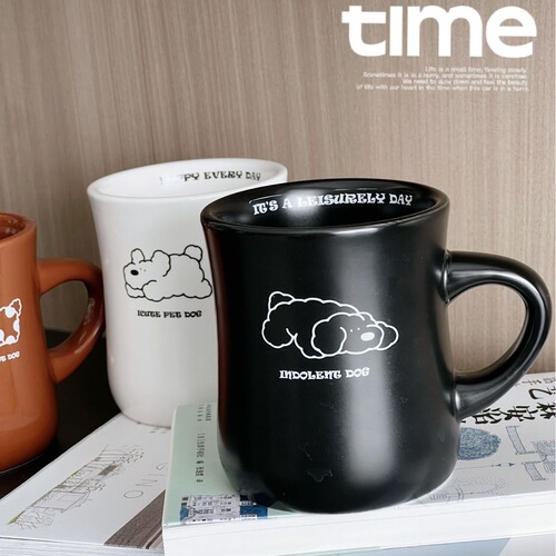 Simple and Elegant Puppy New Model Ceramic Mug Household Large Capacity Couple Water Cup Office Milk Cup Coffee Cup