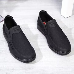 New Beijing Cotton Shoes for Men - Spring and Autumn Single Shoes, Casual and Versatile, Non-slip Soft Sole, One-step On Shoes for Middle-aged and Elderly Dads