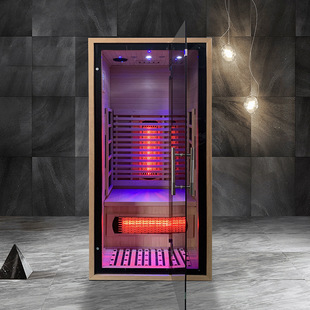 1 person carbon panel heater red light low electromotive force far infrared wooden indoor home sauna