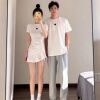 [little love white] dress + short sleeve t-shirt (two-piece pack)