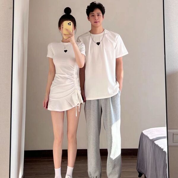 Couple's Clothing Summer 2025 New Style One-Piece One-Skirt French Waist Slimming Dress
