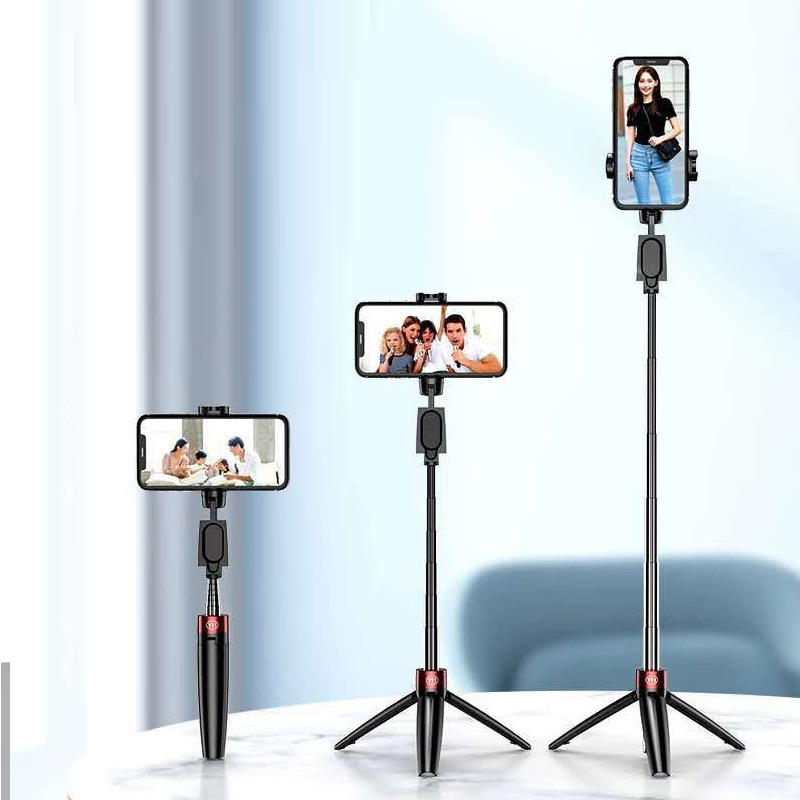 Acero inoxidable Bluetooth selfie stick teléfono móvil soporte en vivo universal multifunción retráctil portátil al aire libre titular del teléfono móvil